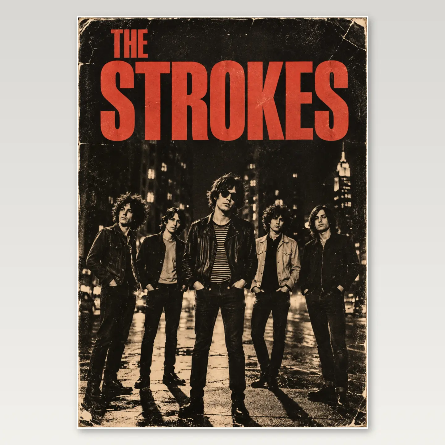 The Strokes A4 Poster mockup