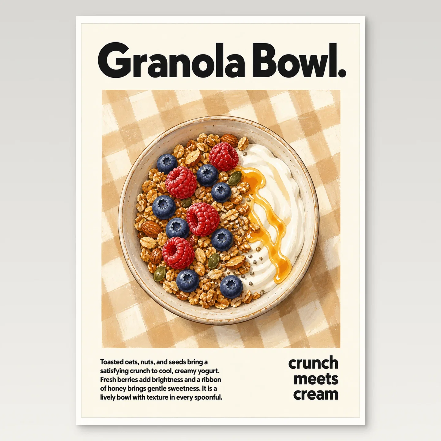 Granola Bowl Poster mockup