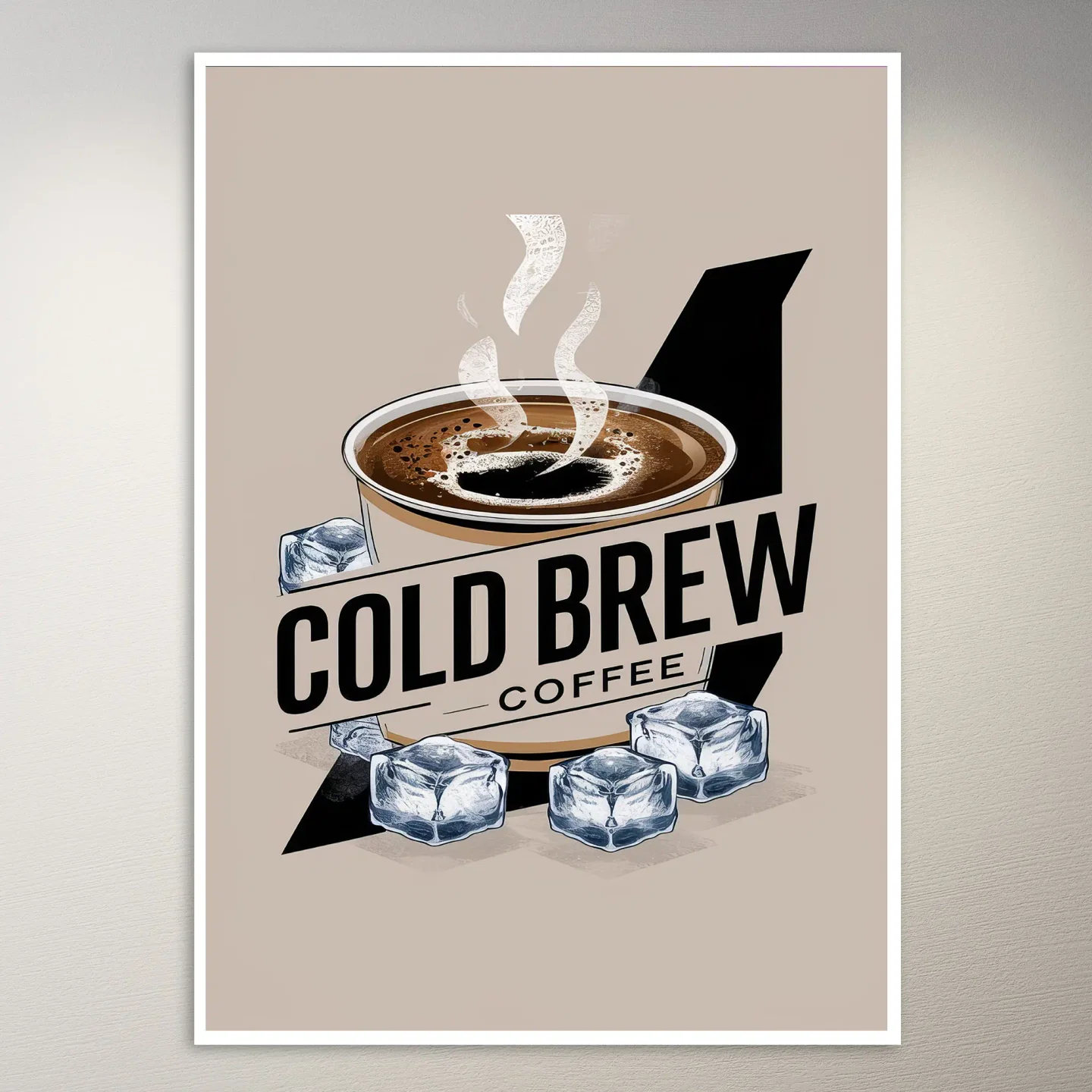 Cold Brew Coffee With Ice Poster