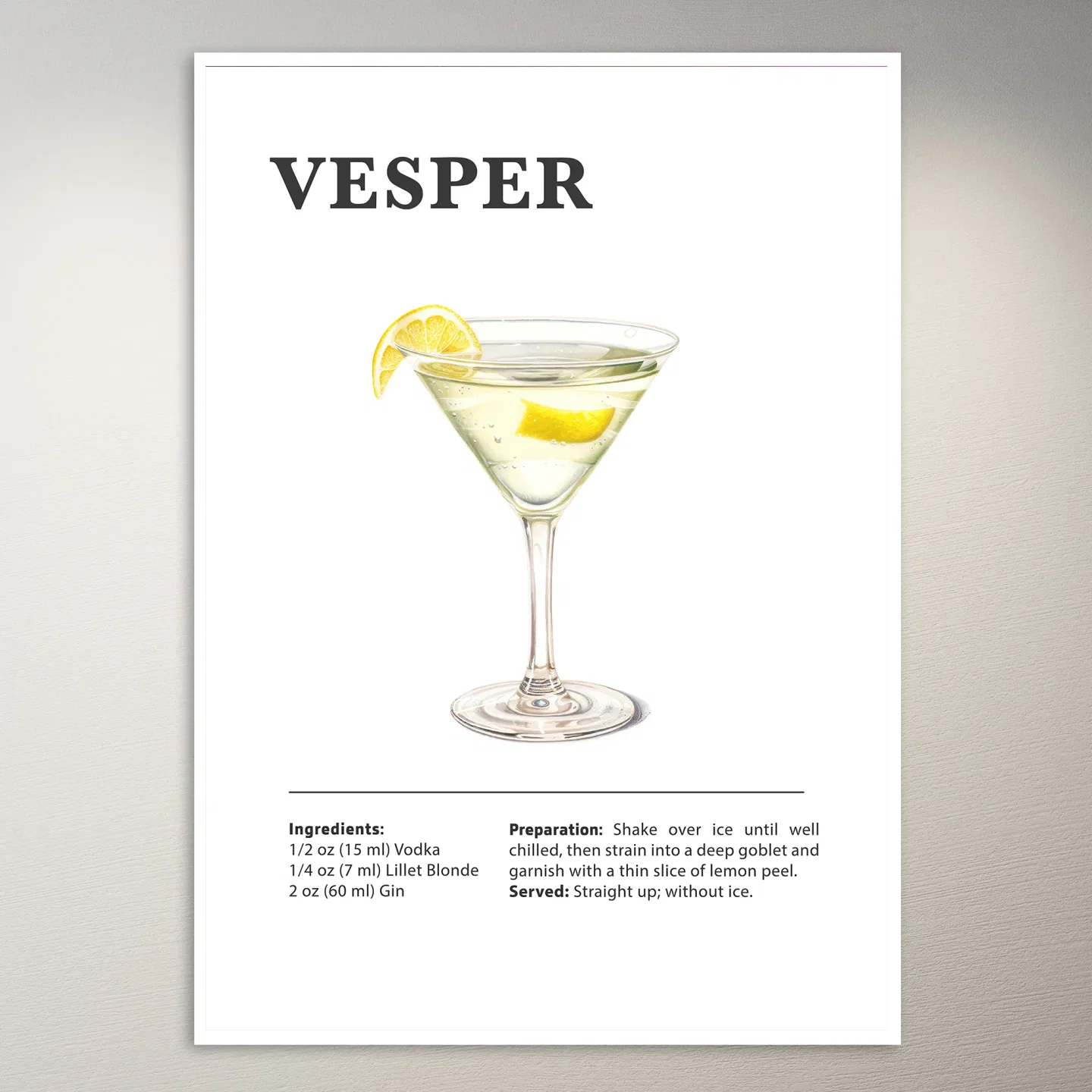 Vesper Martini Poster