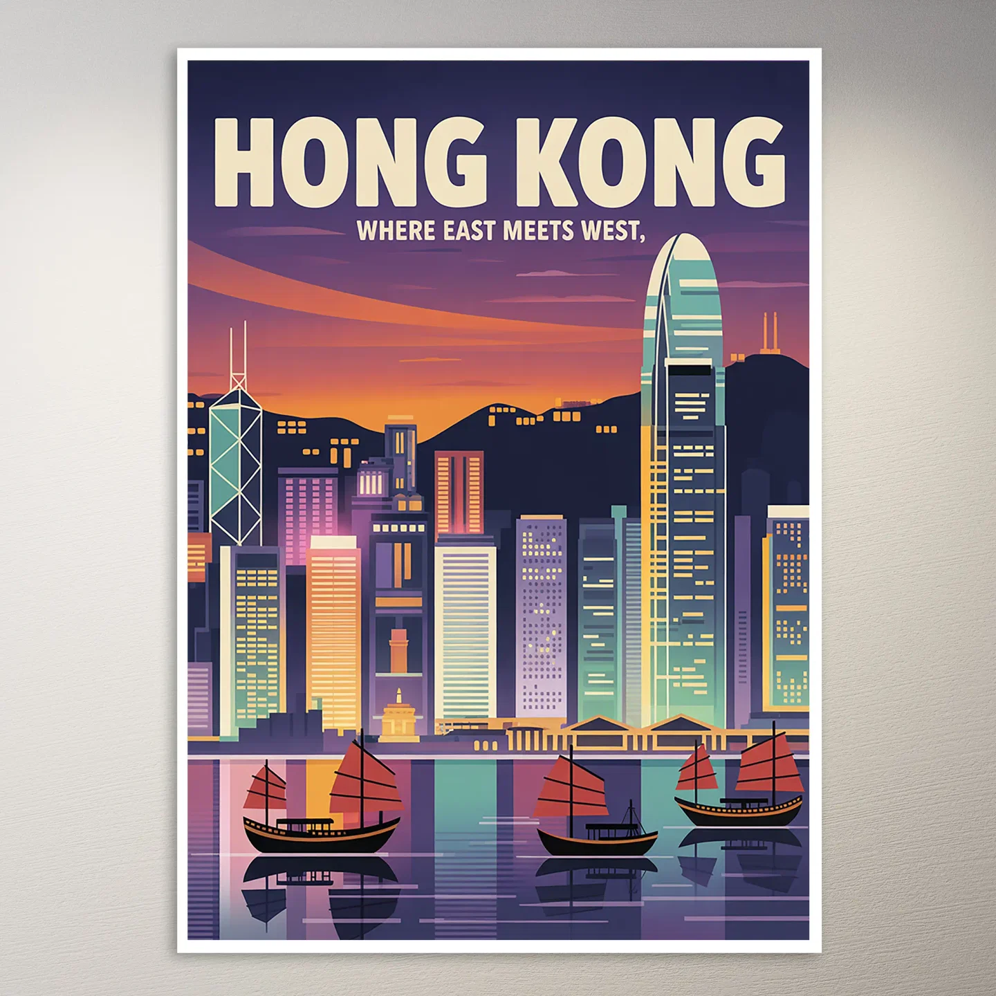 Hong Kong Travel Poster