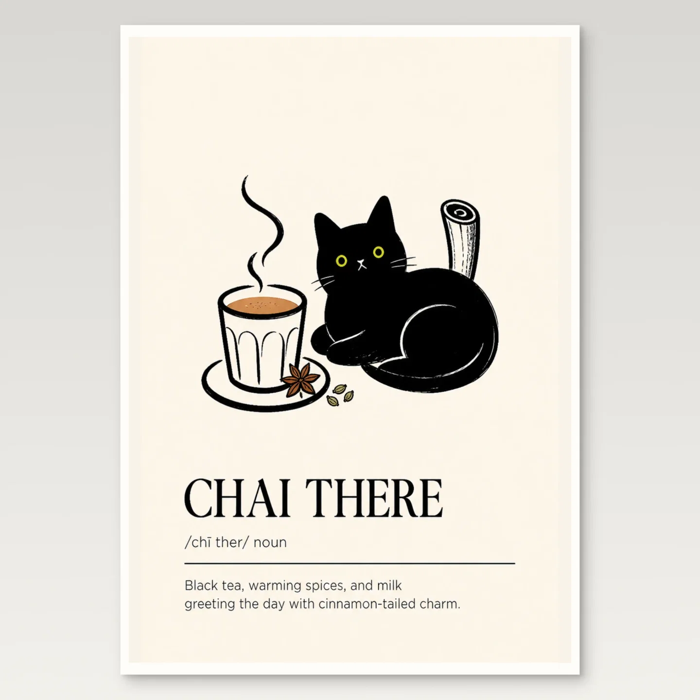 Chai There Poster mockup