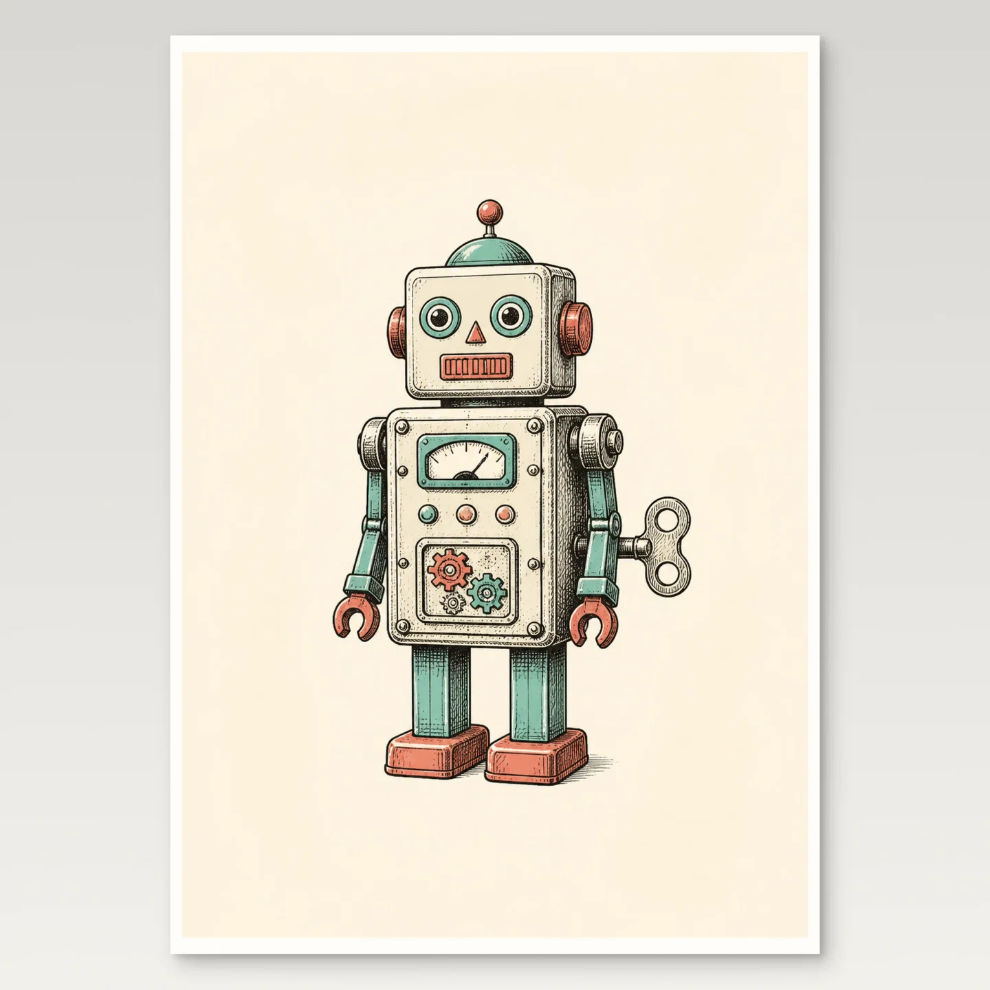 Toy Robot Poster mockup