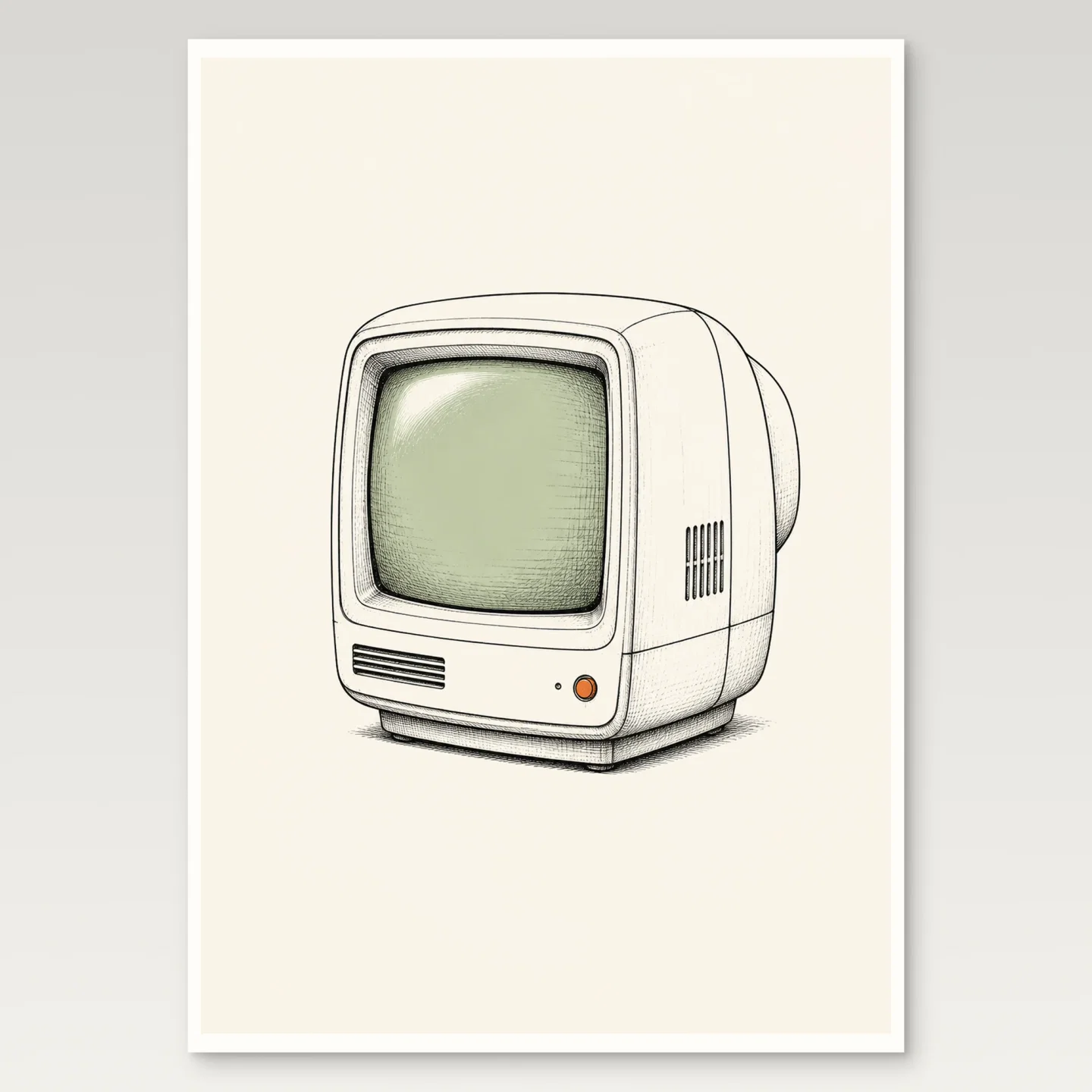 Retro Computer Poster mockup