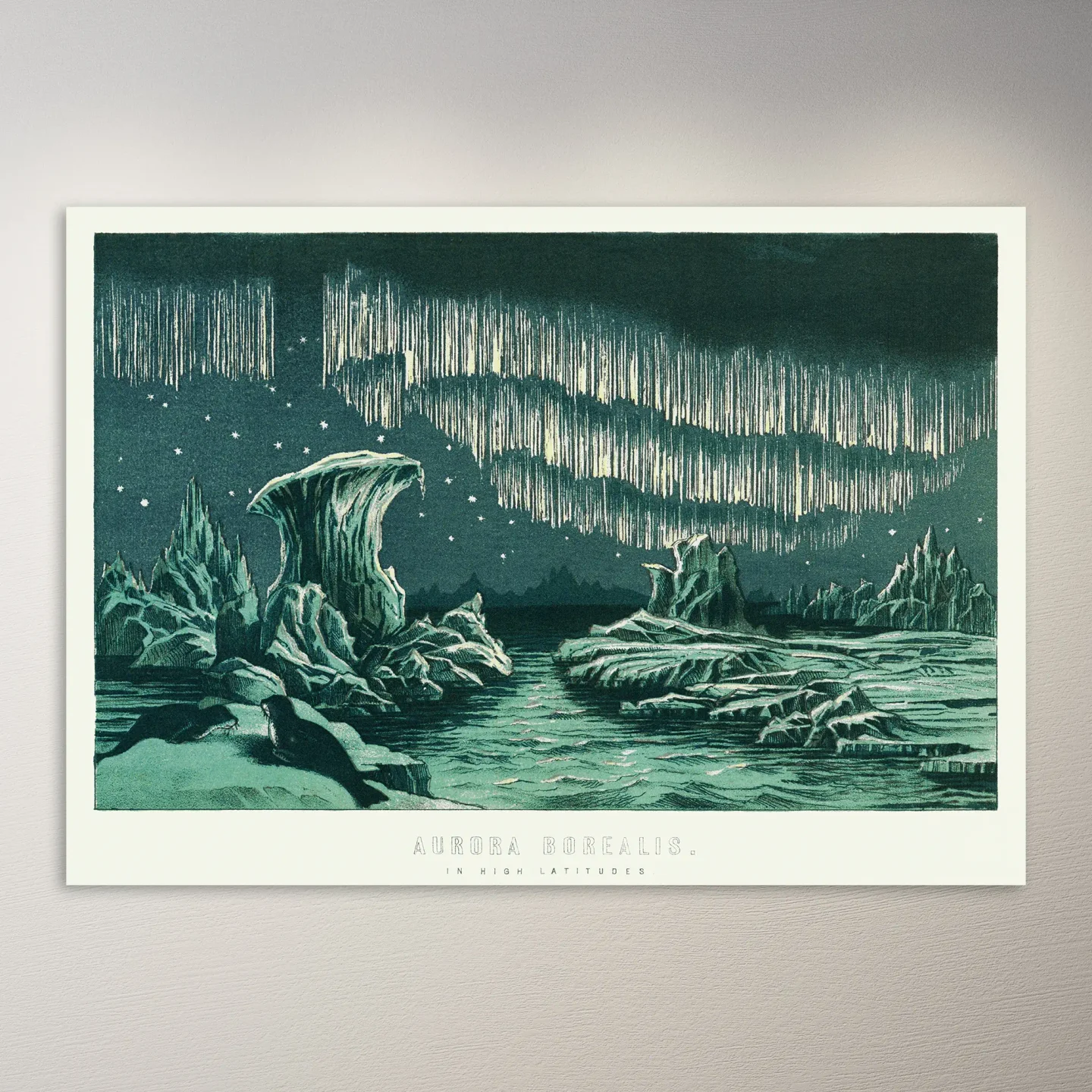 Aurora Borealis in High Latitudes Poster
