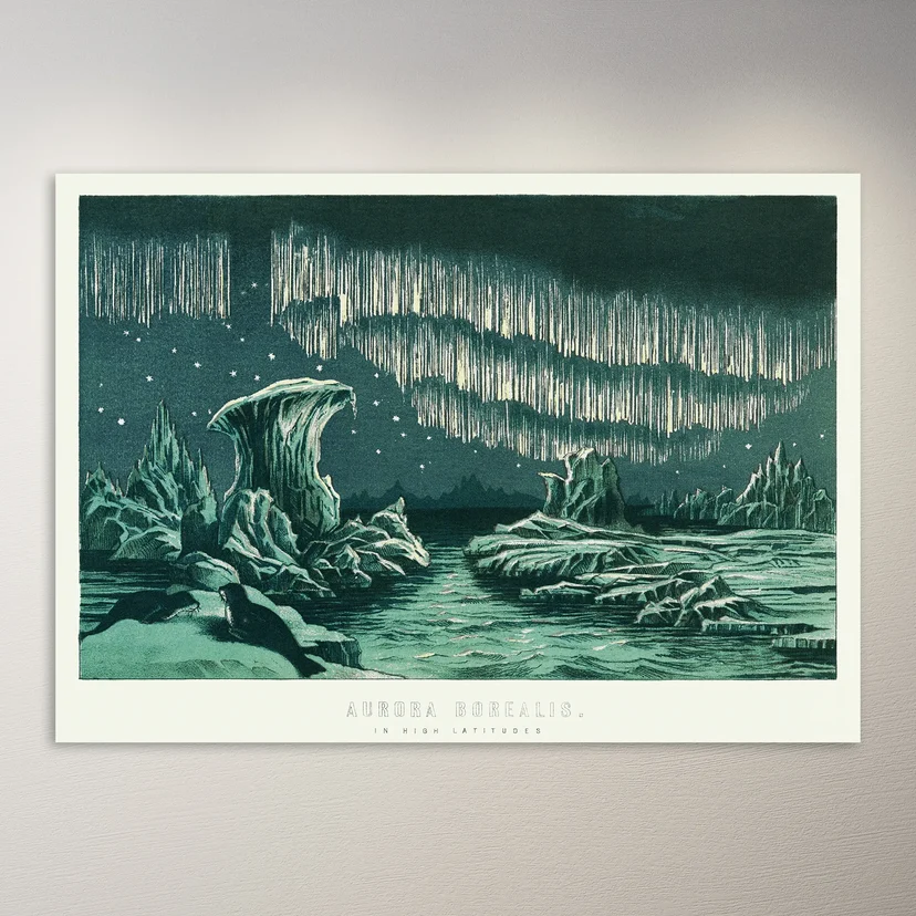 Aurora Borealis in High Latitudes Poster