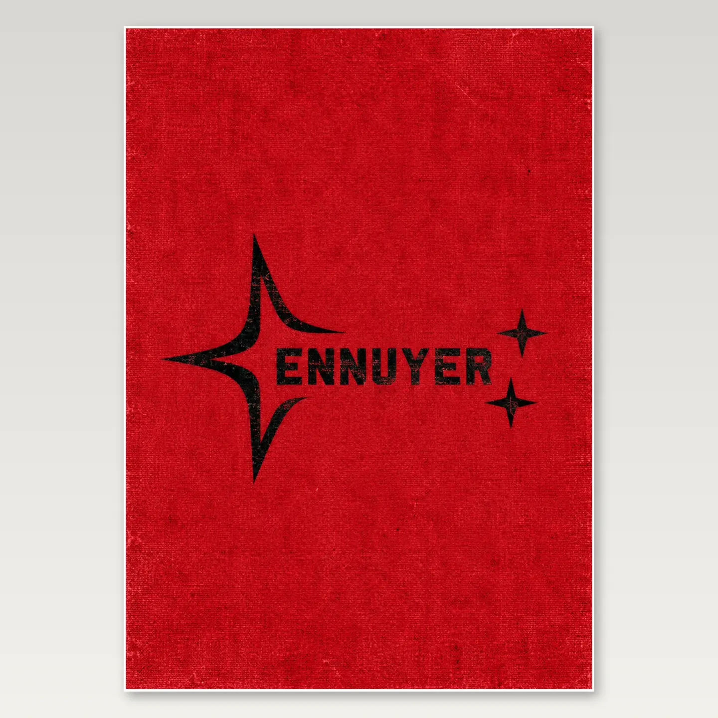 Ennuyer Red A4 Poster mockup