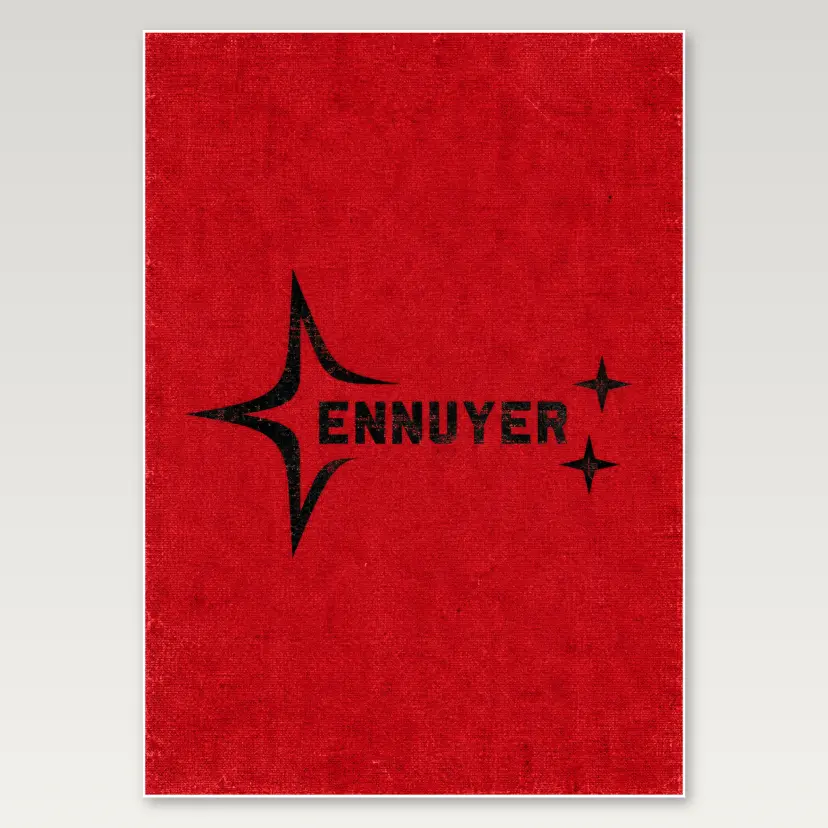 Ennuyer Red A4 Poster