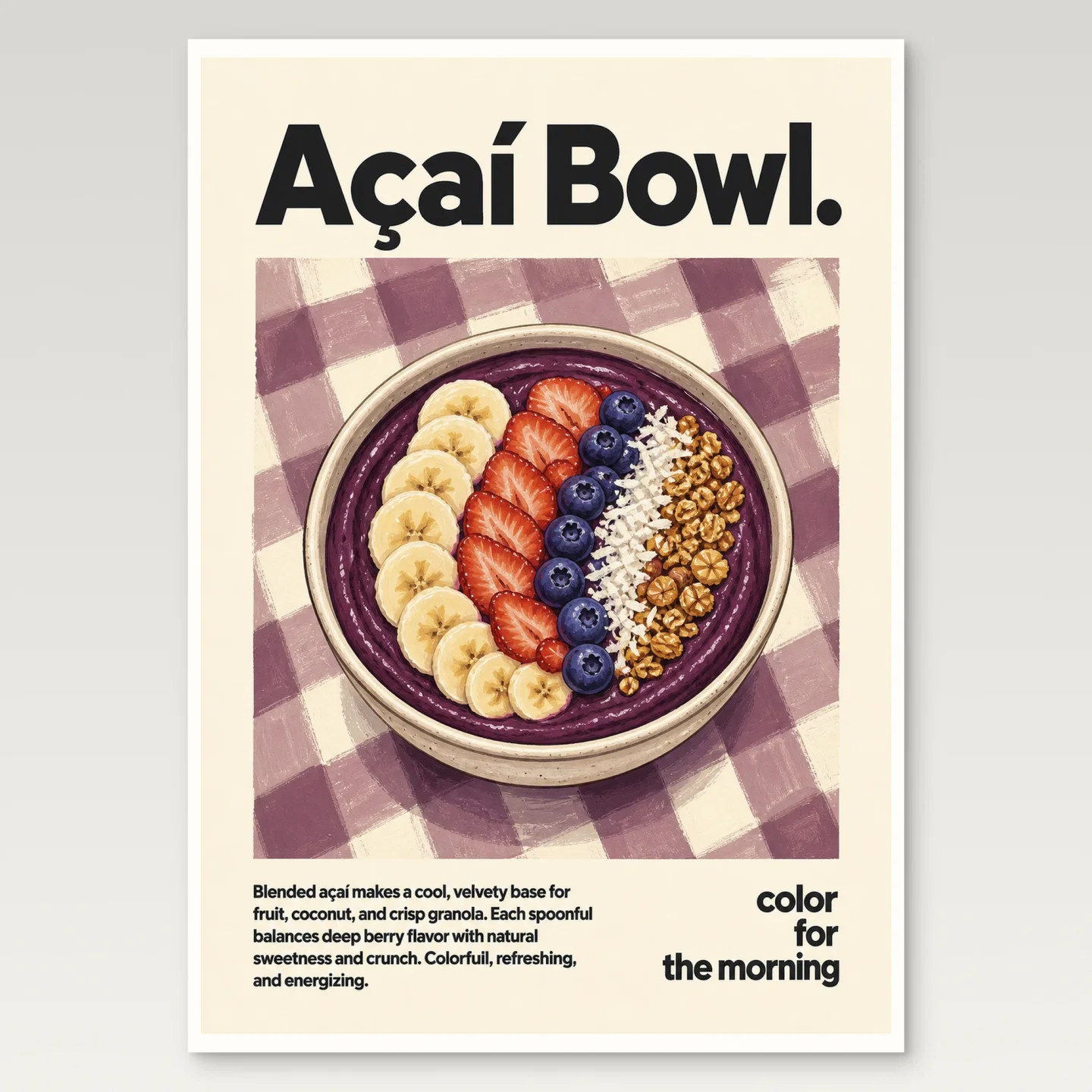 Acai Bowl Poster mockup