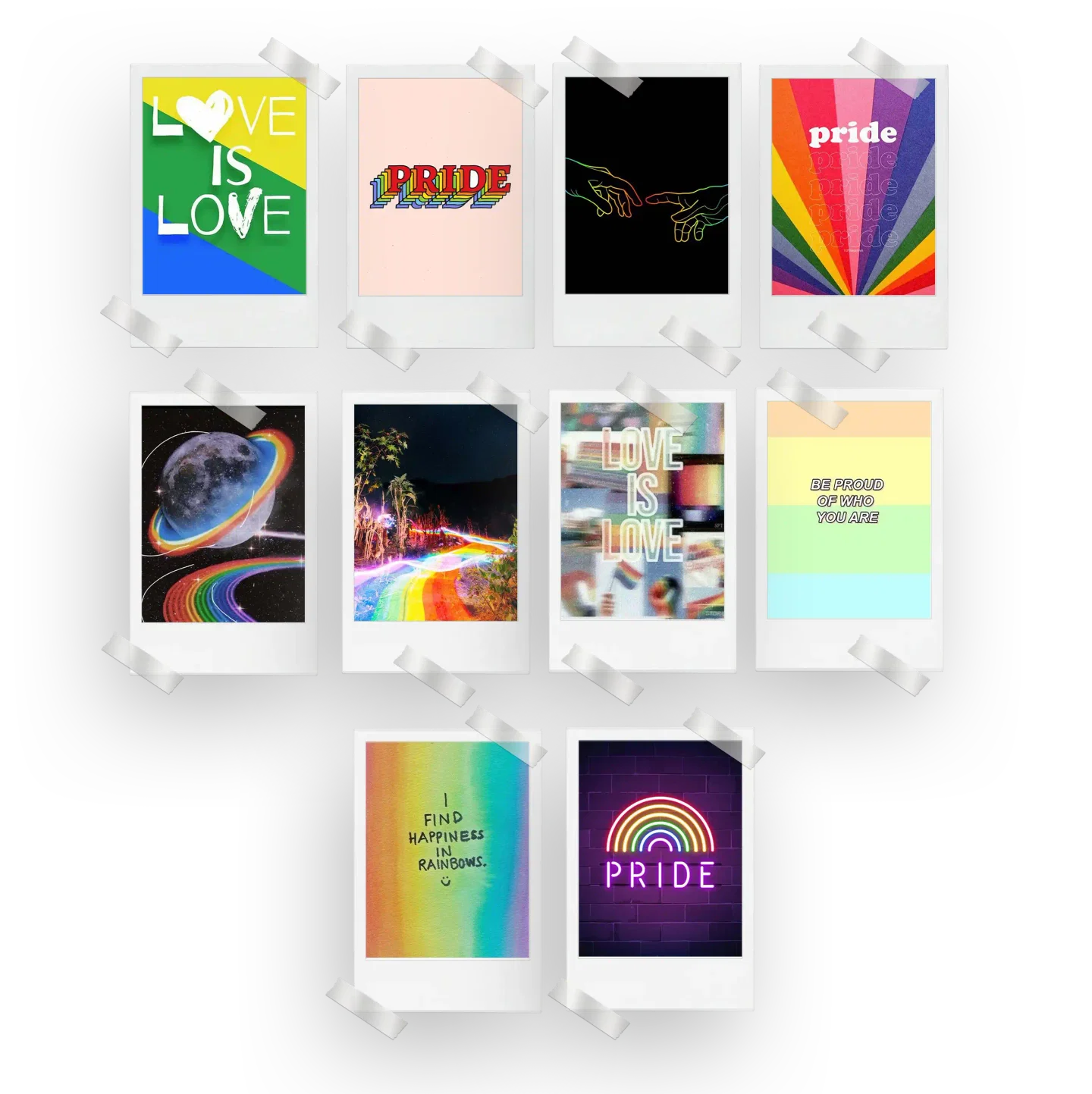 Pride Aesthetic Prints Set of 10