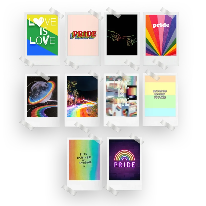 Pride Aesthetic Prints Set of 10