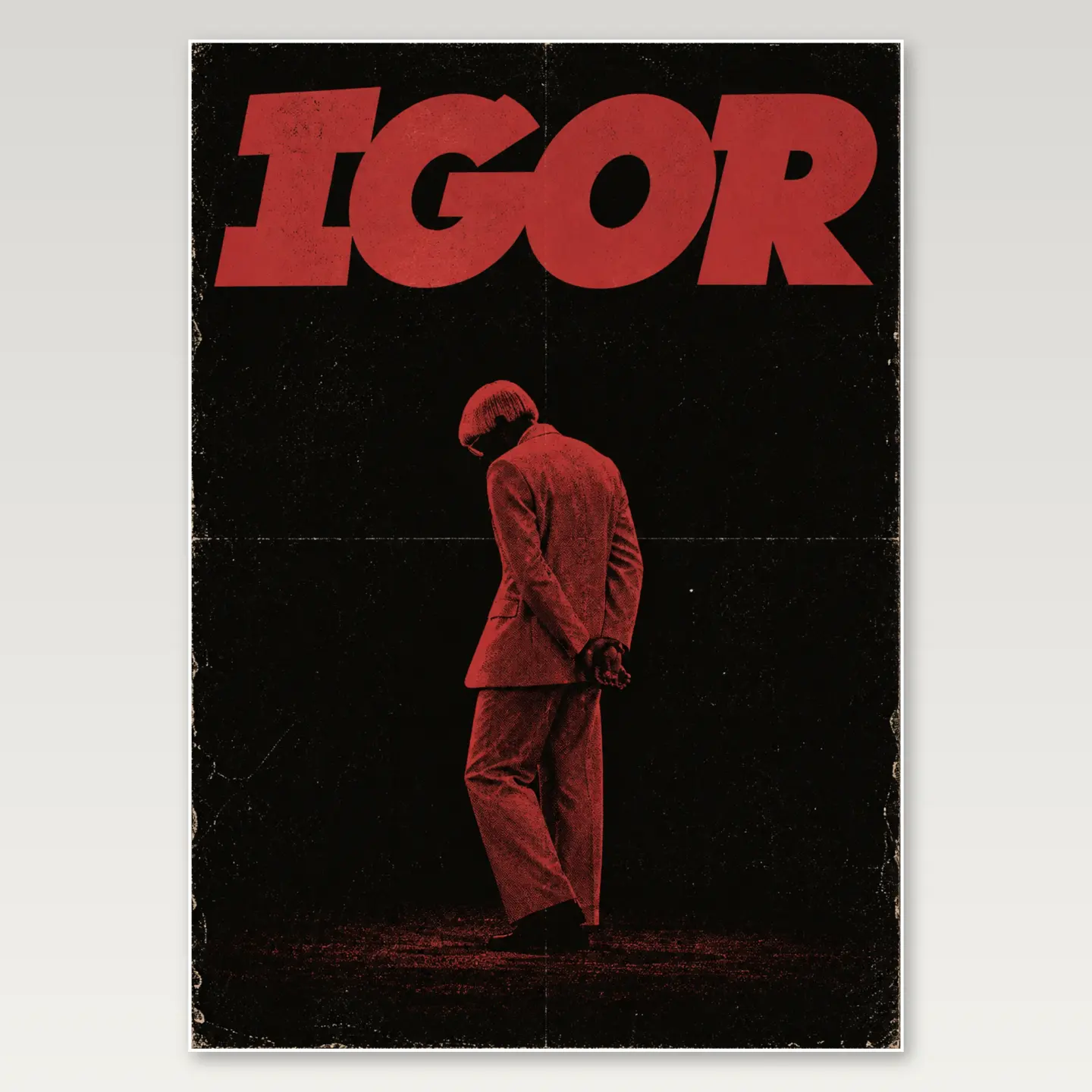 Igor Dark Red A4 Poster mockup