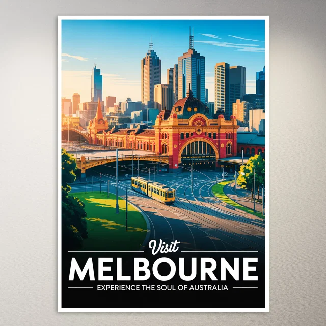 Melbourne Travel Poster