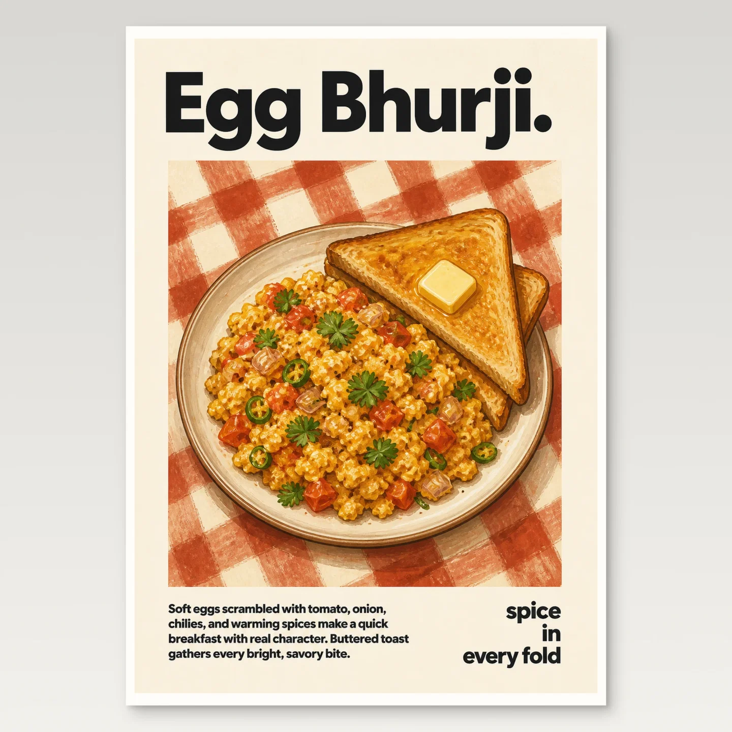 Egg Bhurji Poster mockup