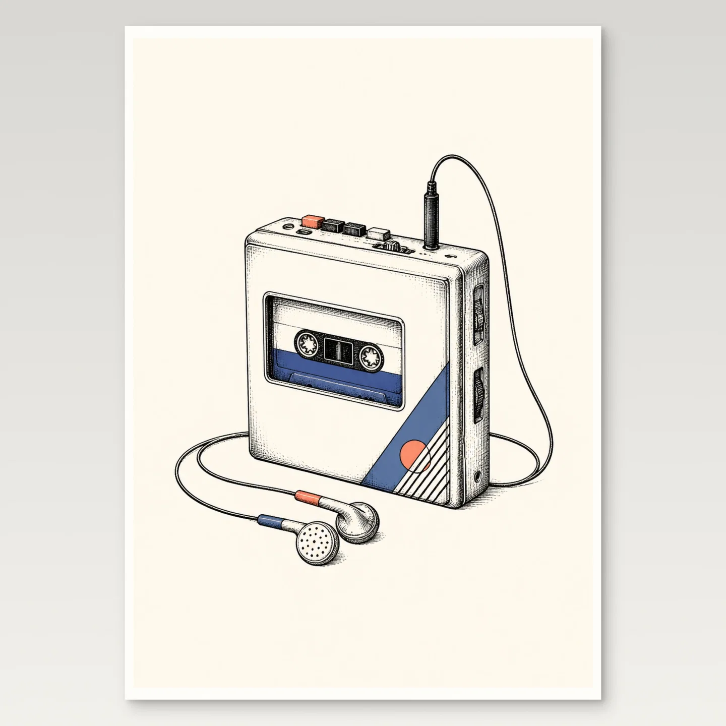 Cassette Player Poster mockup