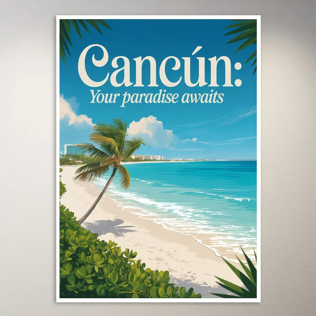 Cancun Travel Poster