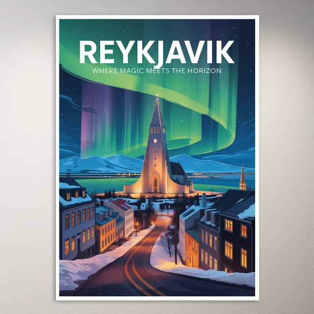 Reykjavik Travel Poster