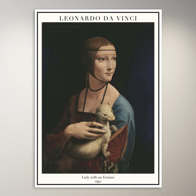 Leonardo da Vinci Lady with an Ermine Poster