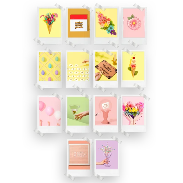 Colourful Aesthetic Prints Set of 14