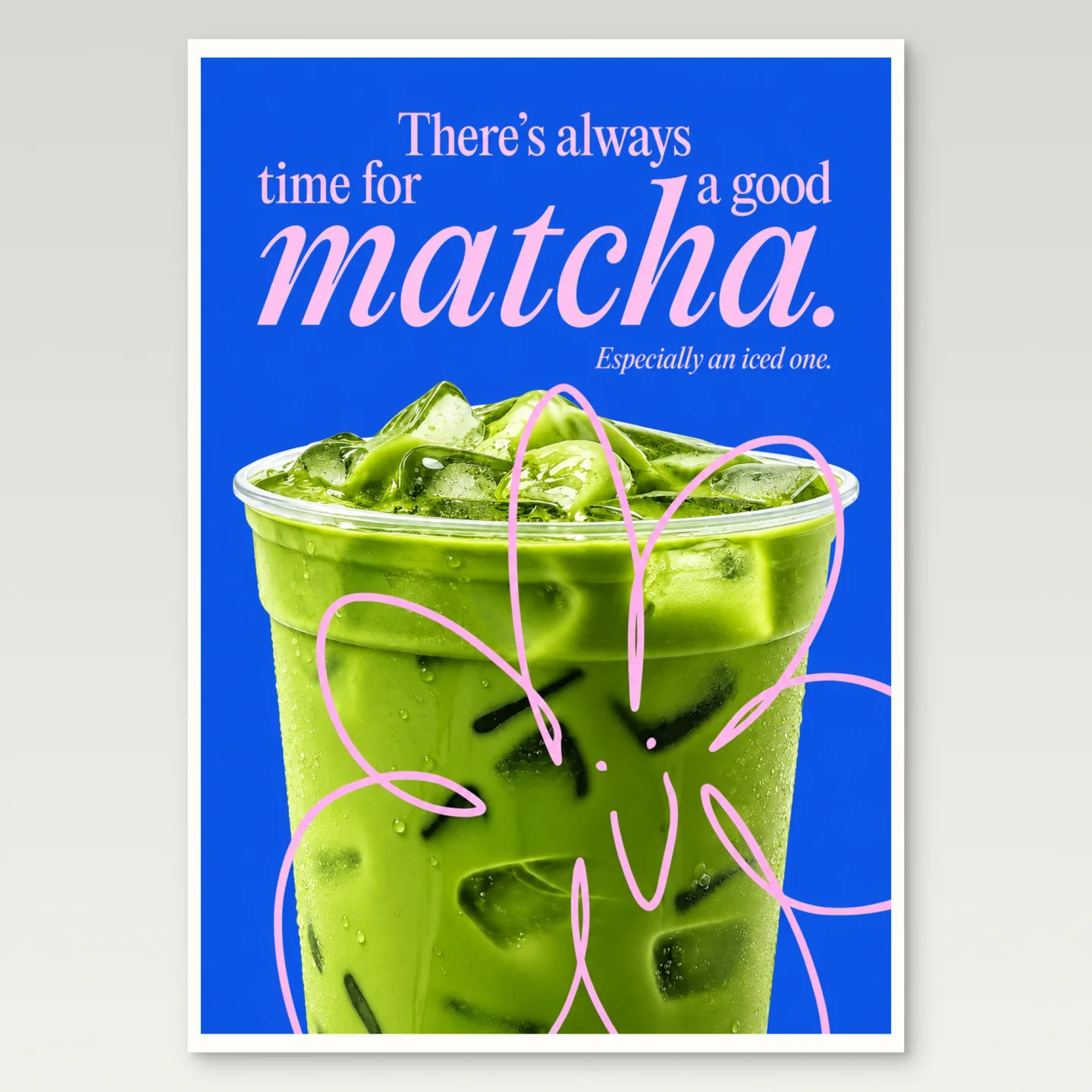 Always Time for Matcha Poster mockup