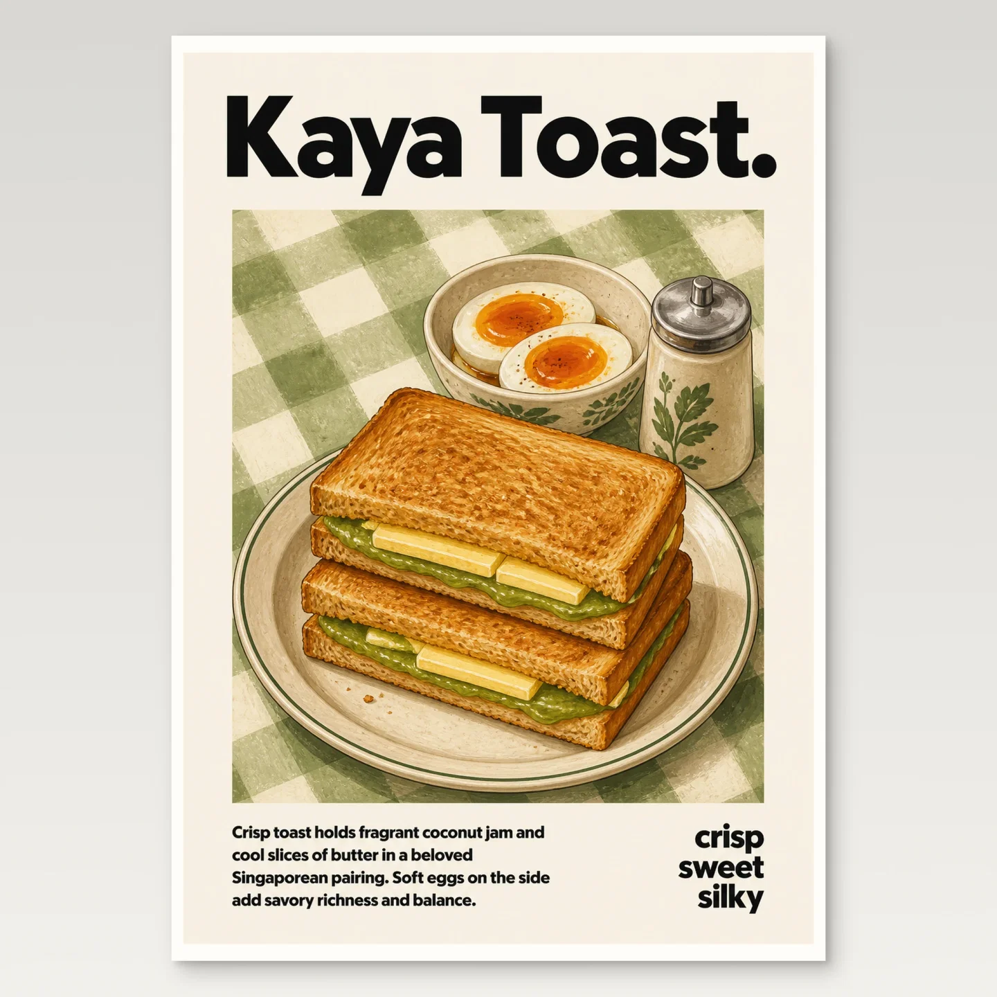 Kaya Toast Poster mockup