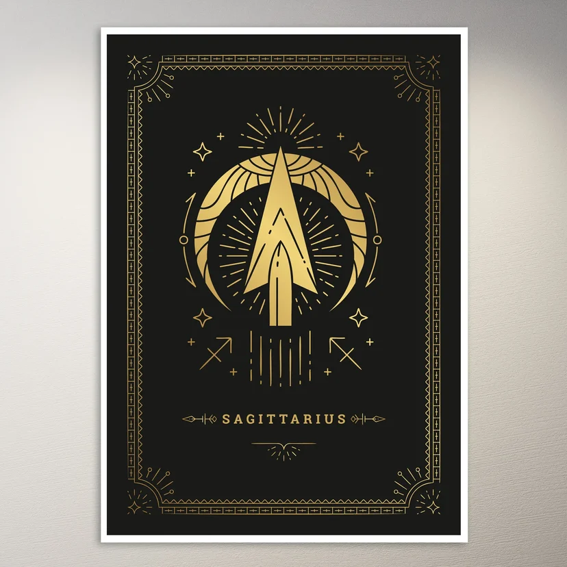 Sagittarius Zodiac Sign Poster