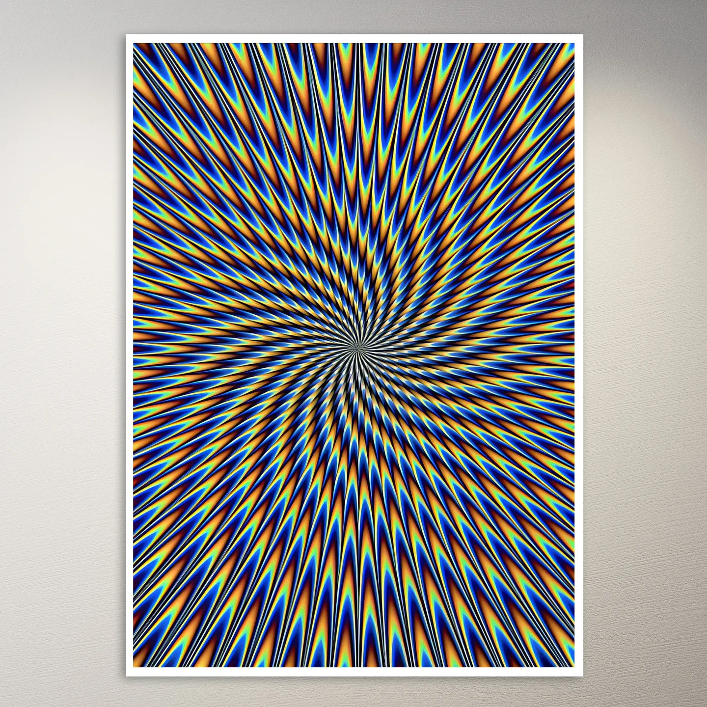 Trippy Blue and Orange Swirl Poster