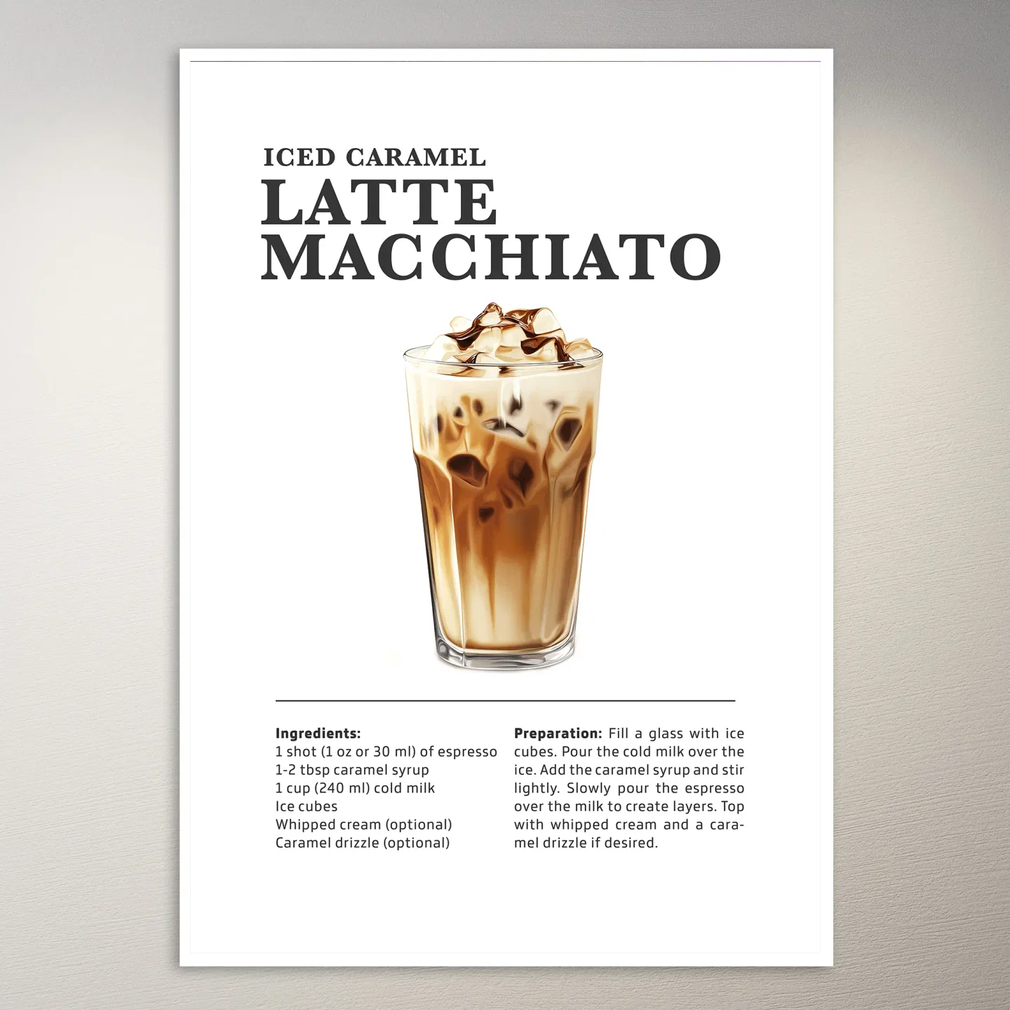 Iced Caramel Latte Macchiato Poster