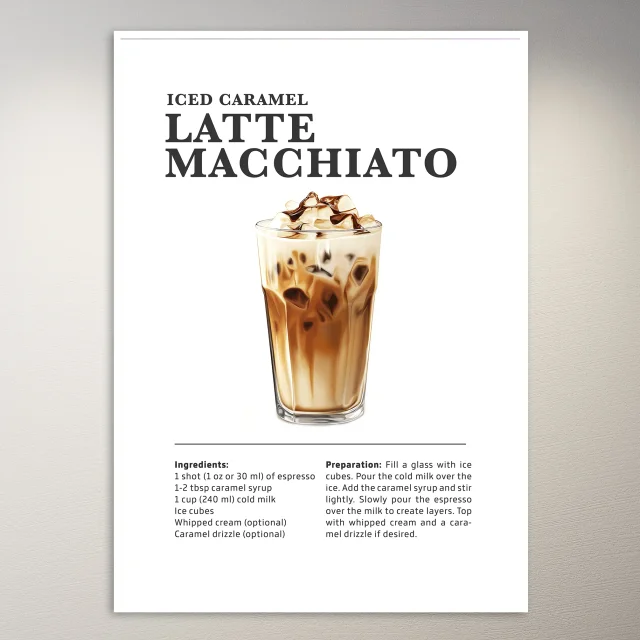 Iced Caramel Latte Macchiato Poster