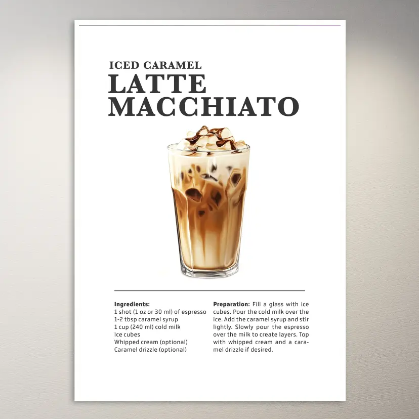 Iced Caramel Latte Macchiato Poster
