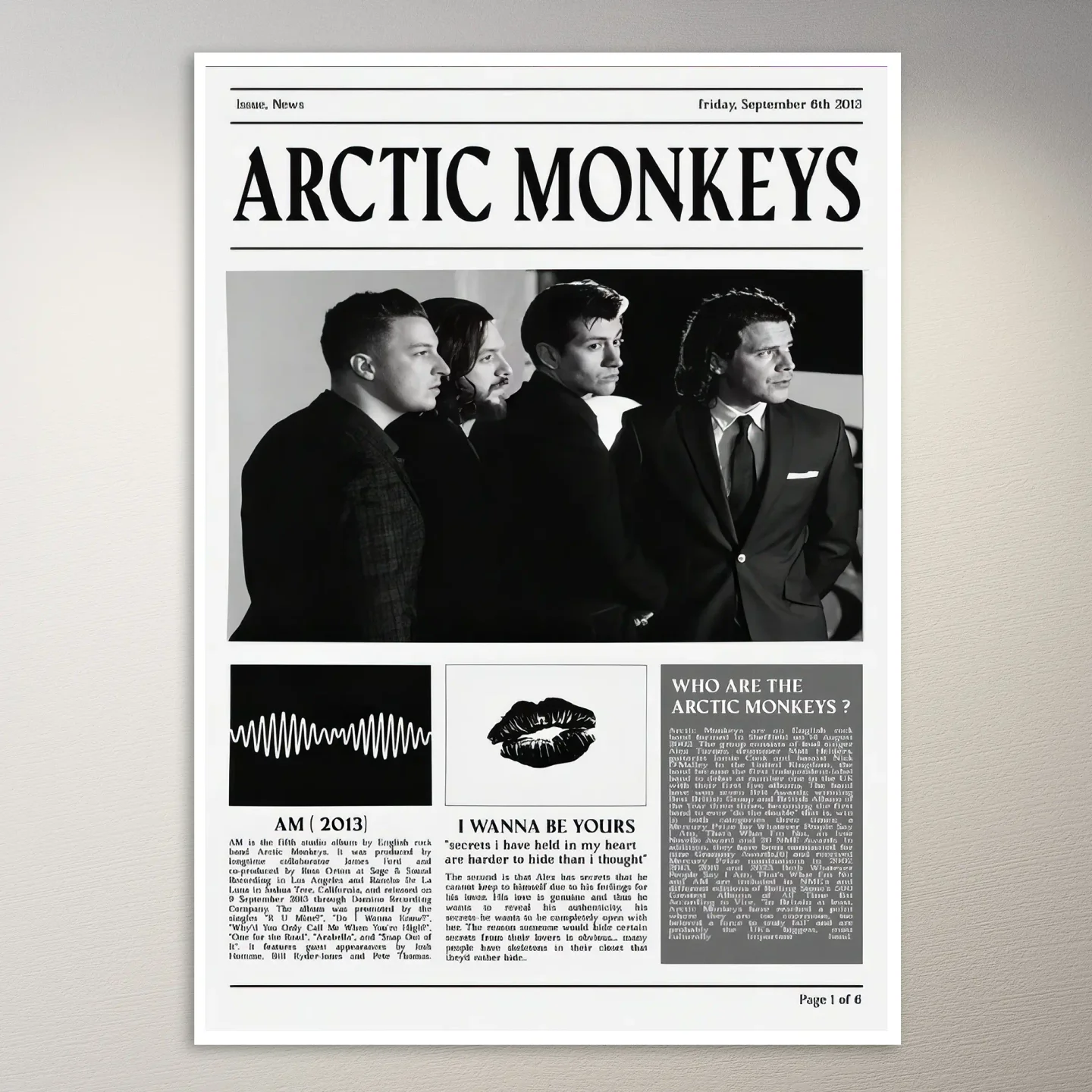Arctic Monkeys I Wanna Be Yours Poster