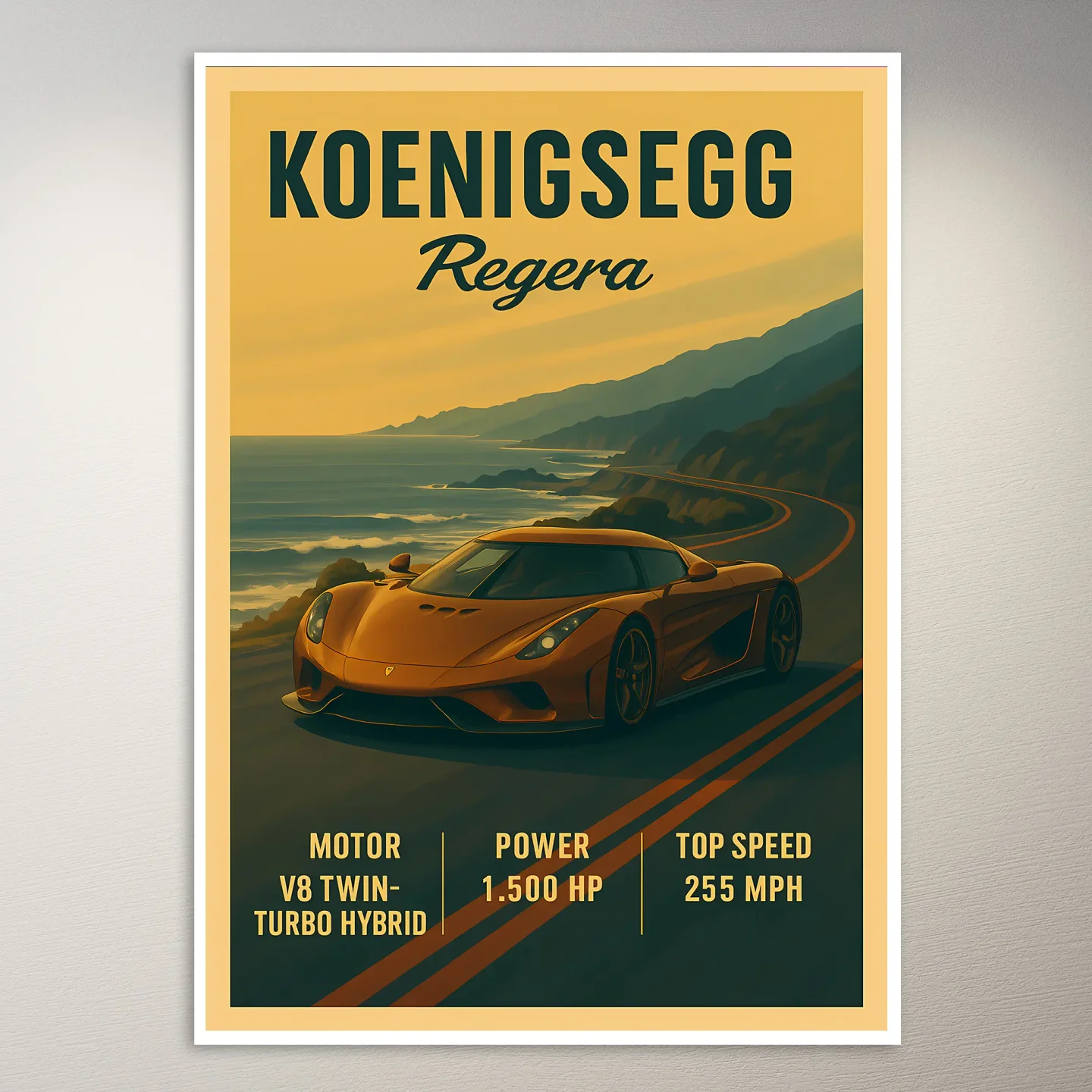 Koenigsegg Regera Hypercar Poster