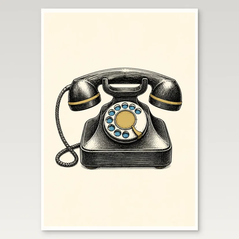 Rotary Telephone Poster