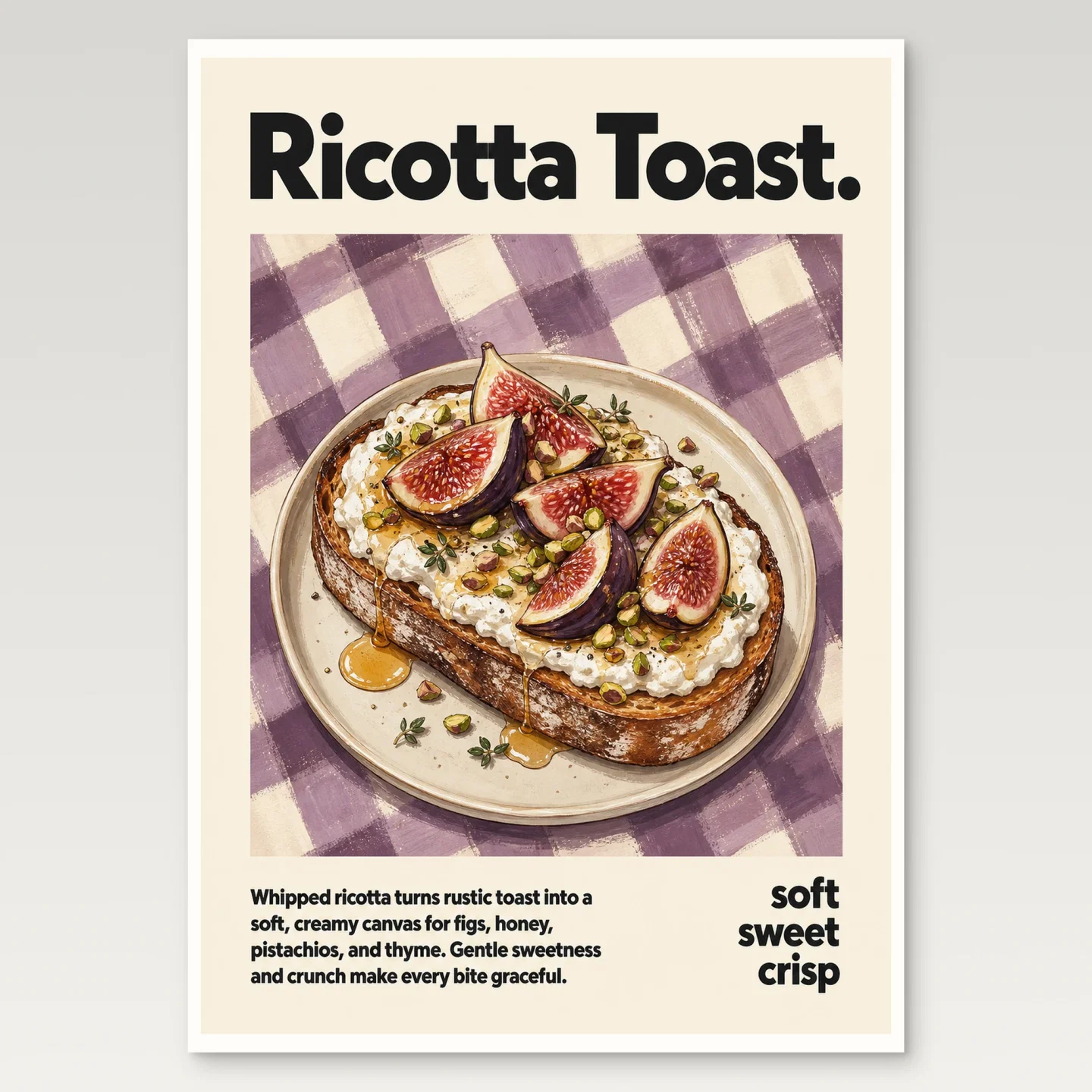 Ricotta Toast Poster mockup