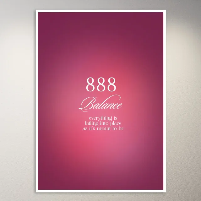 888 Balance Everything Is Falling Into Place Poster