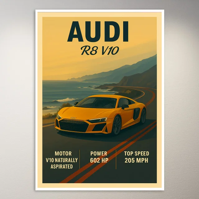 Audi R8 V10 Roadster Poster