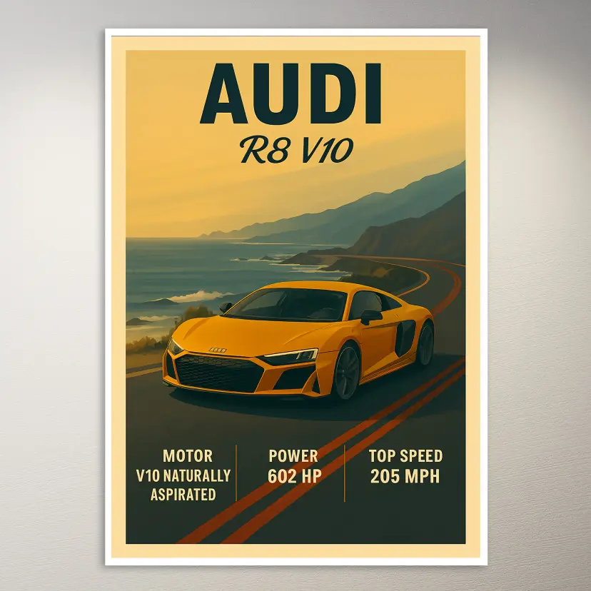 Audi R8 V10 Roadster Poster