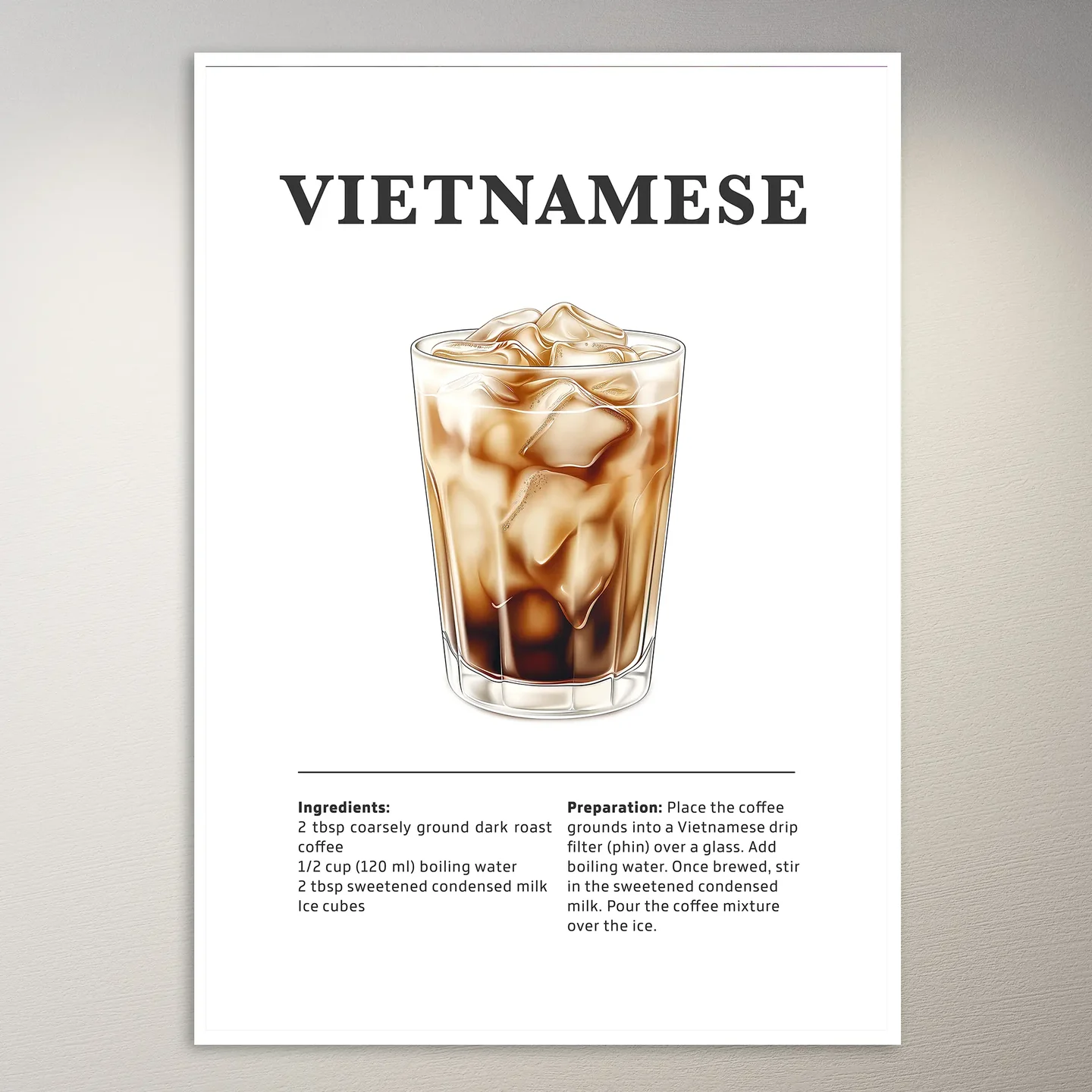 Vietnamese Iced Coffee Poster