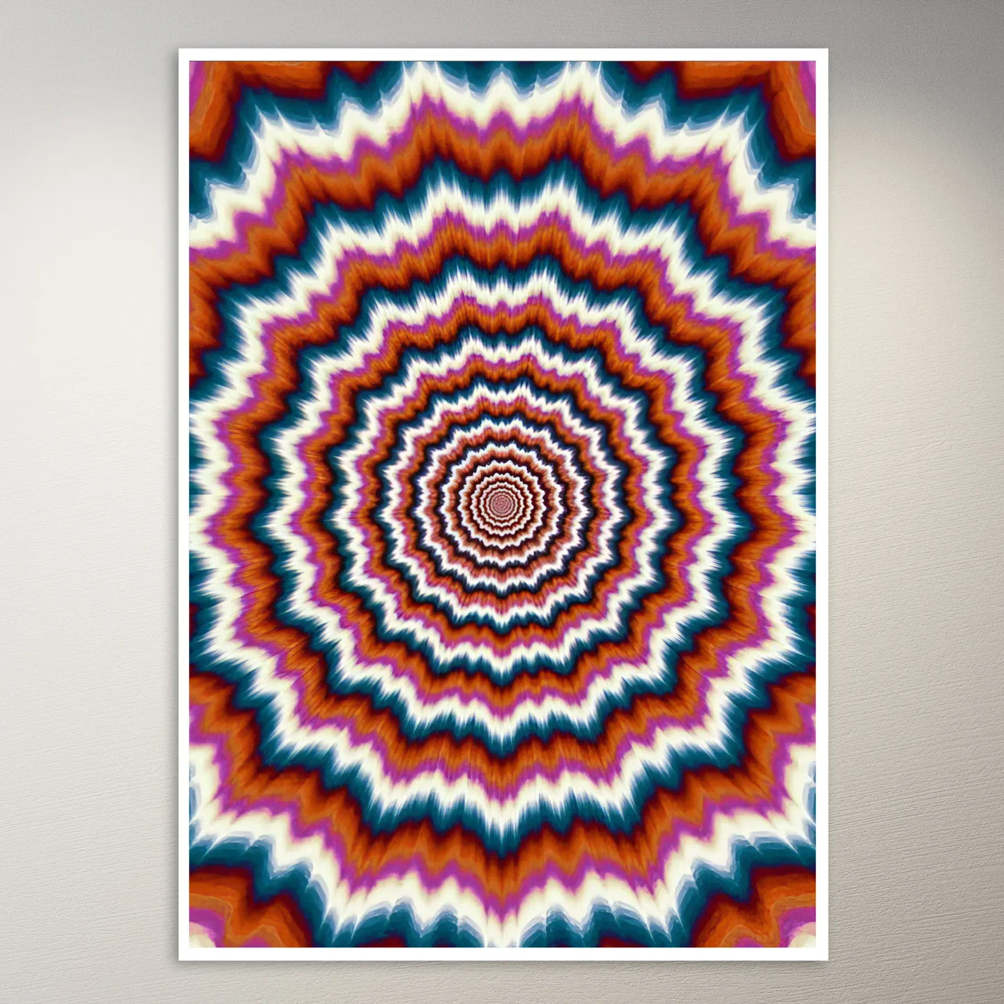 Psychedelic Tie-Dye Swirl Pattern Poster