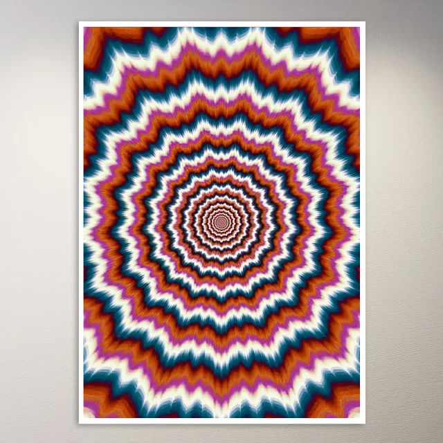 Psychedelic Tie-Dye Swirl Pattern Poster