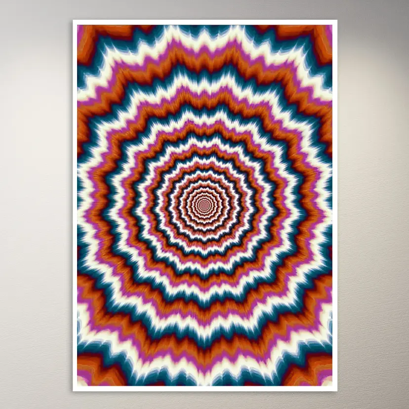 Psychedelic Tie-Dye Swirl Pattern Poster