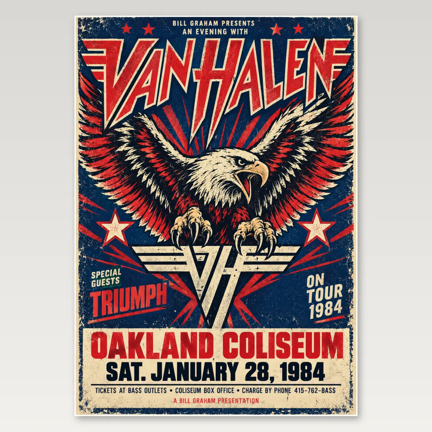 Van Halen Eagle Poster A4 Poster mockup
