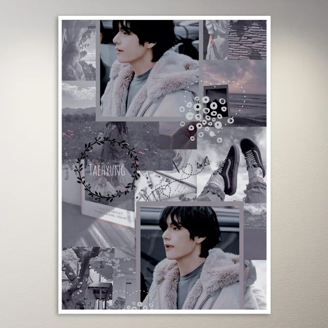 Taehyung Aesthetic Moodboard Poster