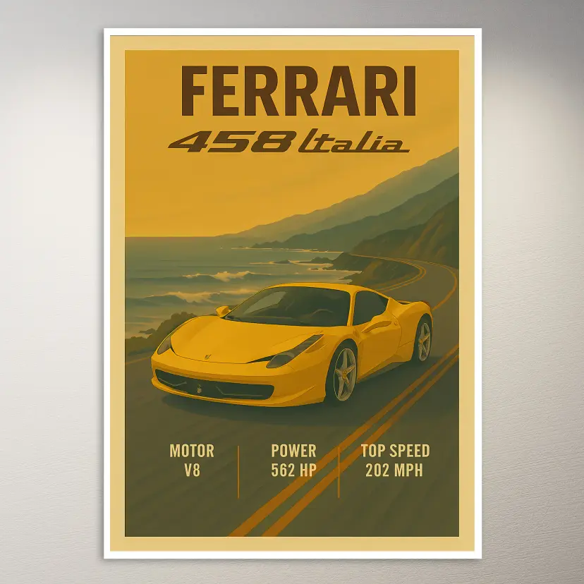 Ferrari 458 Italia Poster