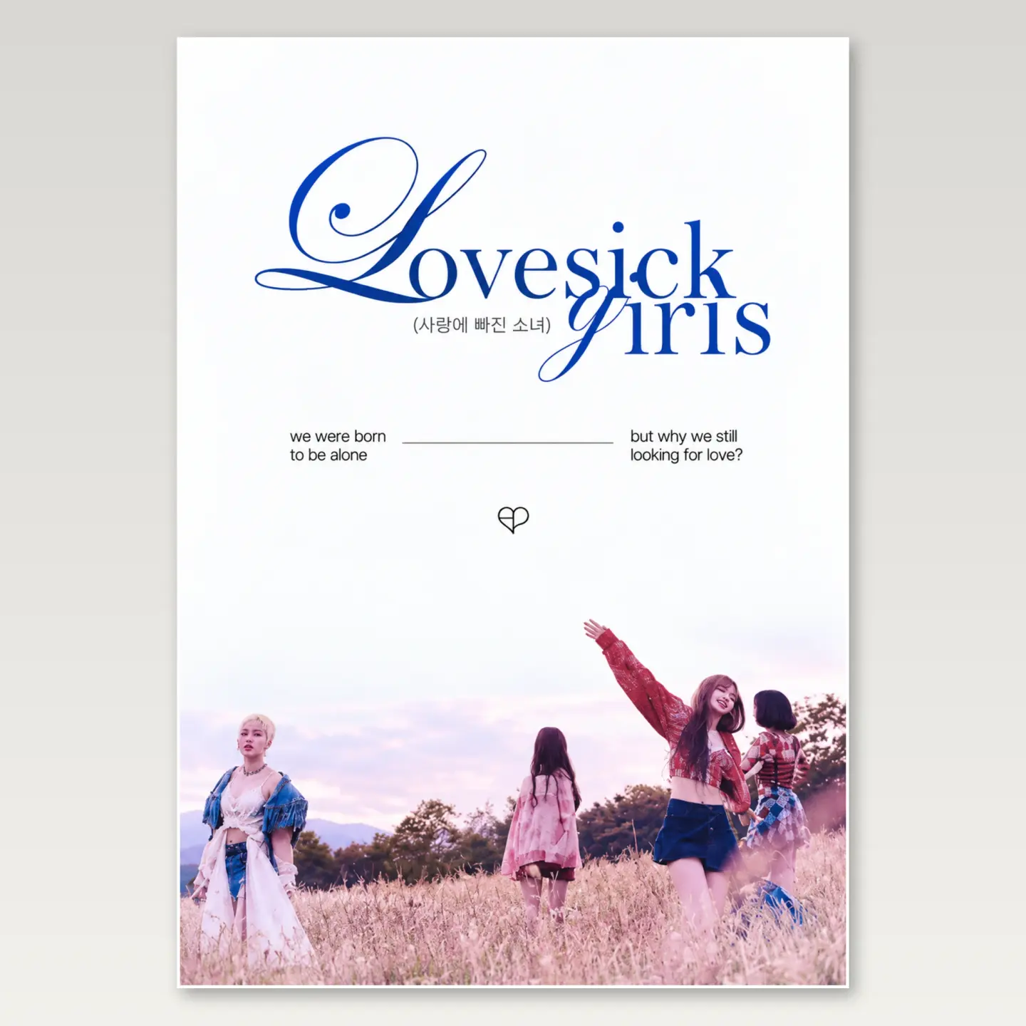 Lovesick Girls A4 Poster mockup