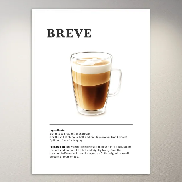 Breve Coffee Drink Poster