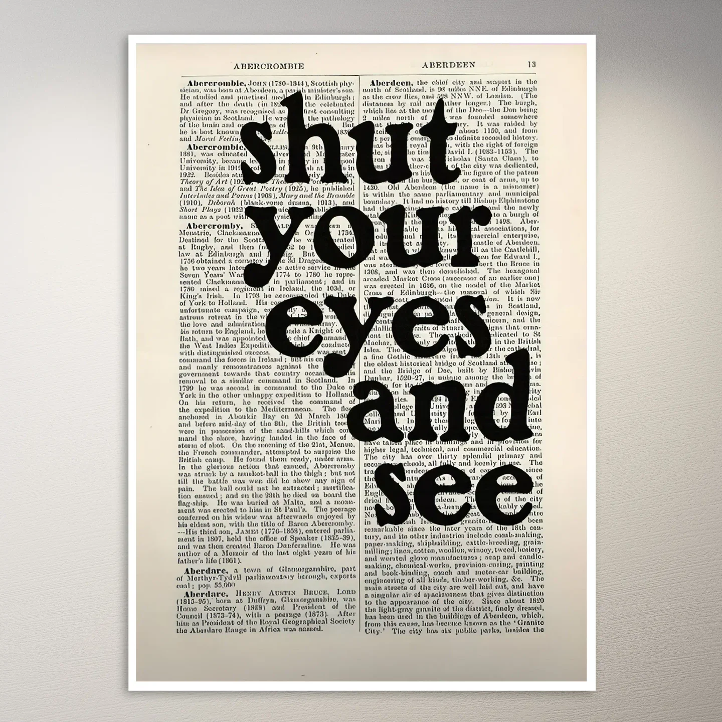 Shut Your Eyes and See Poster