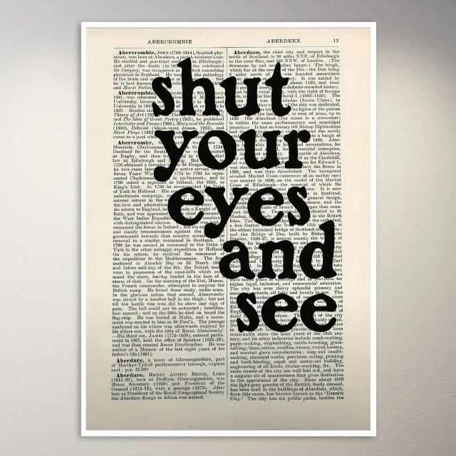 Shut Your Eyes and See Poster