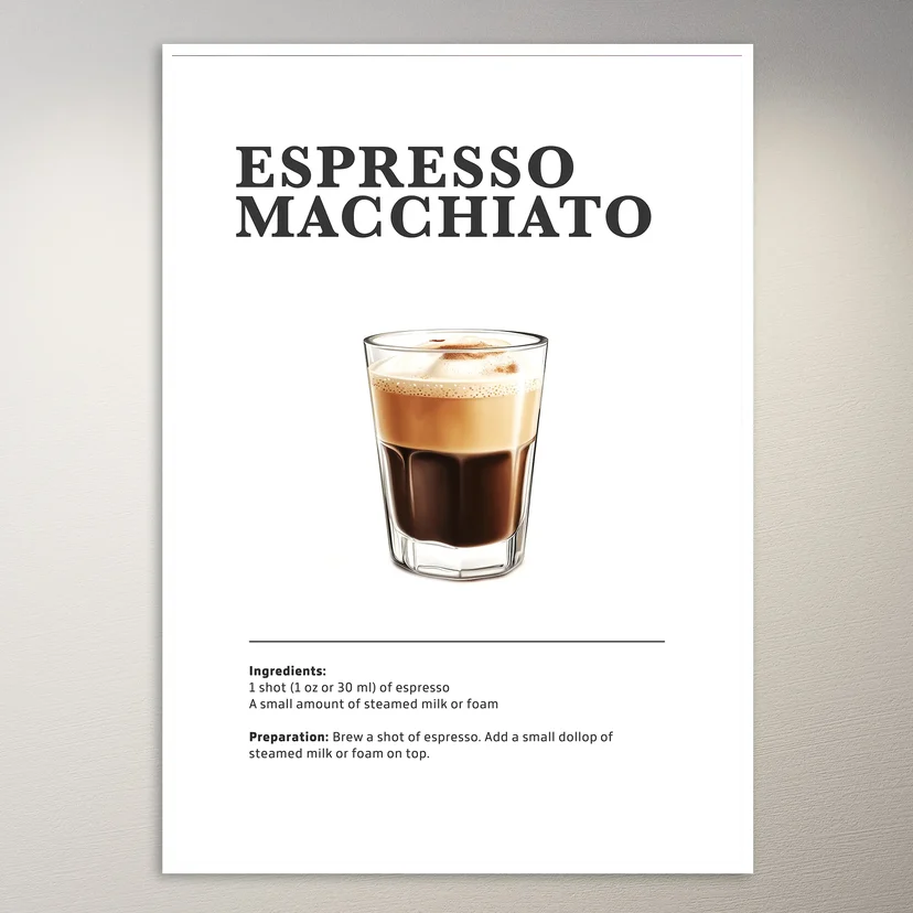 Espresso Macchiato Drink Poster