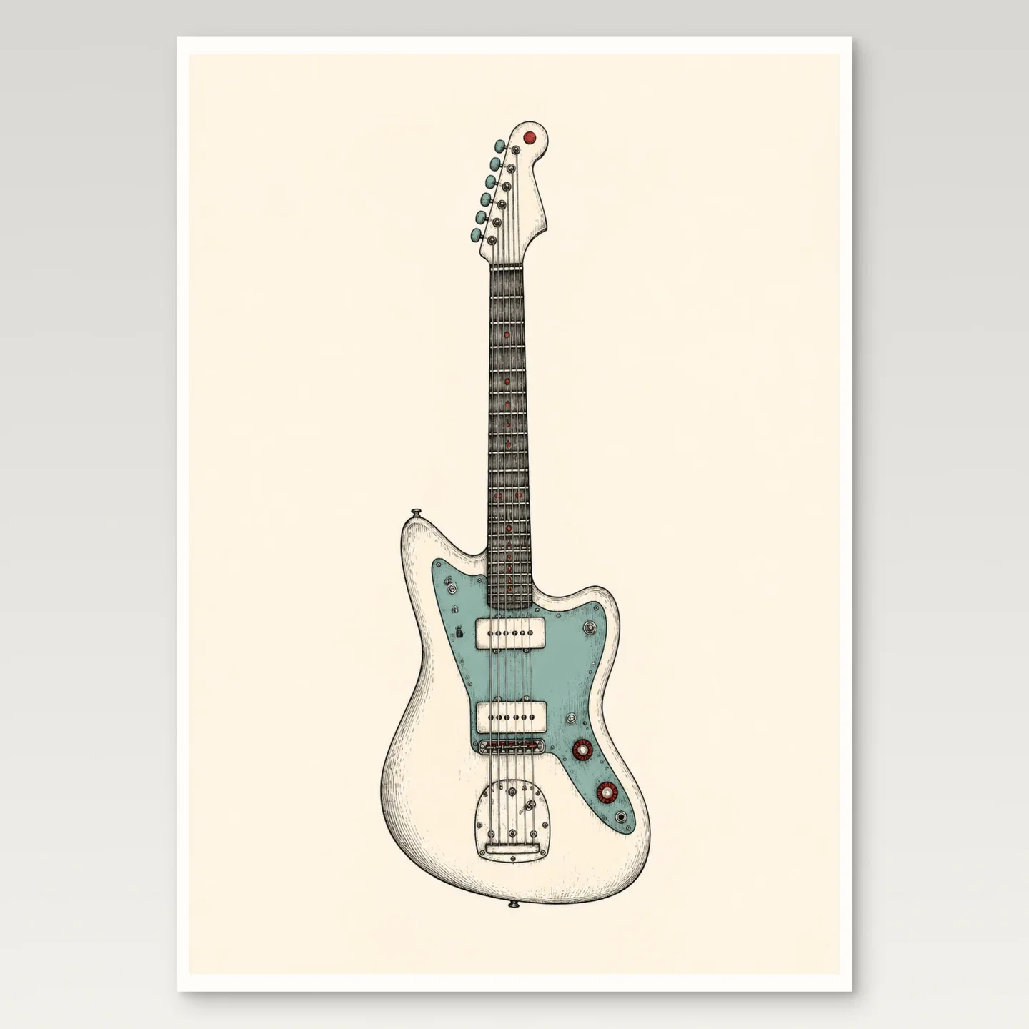 Electric Guitar Poster mockup